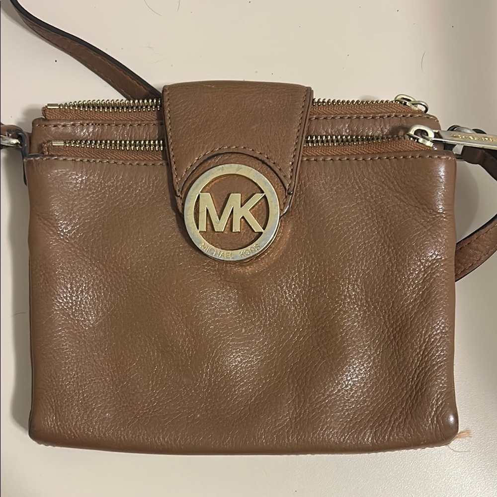 Michael Kors Tan Leather Crossbody Bag